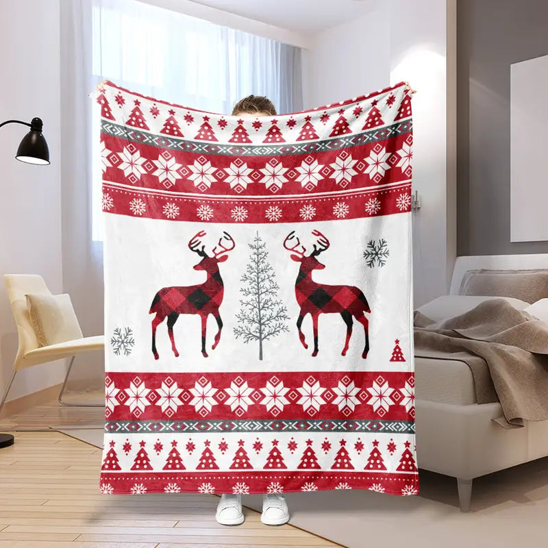 Christmas Deer Cozy Blankie