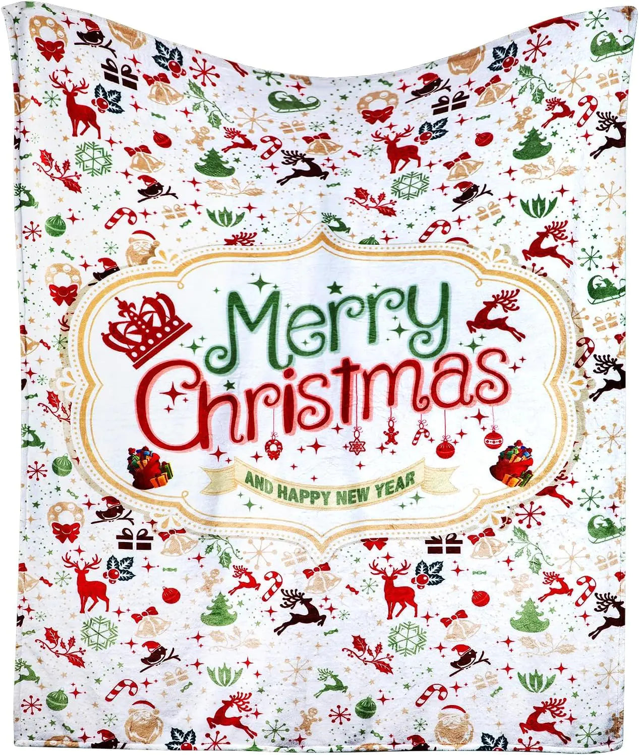 Merry Christmas Soft Throw Blankie (50 x 60 inch)
